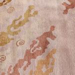 bowlsofnepal RSG4742 Gorgeous Modern Design Hand Made Tibetan Woolen Area Rug 4.7 Ft X 6.7 Ft Made in Nepal