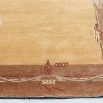 Thamel Mart USA R2708 Gorgeous Modern Design Hand Made Tibetan Woolen Area Rug 4.7 Ft X 6.7 Ft Made in Nepal