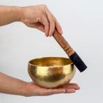 6-Inch Handmade Tibetan Singing Bowl Best use for Meditation, Sound Healing, Cleansing, Mindfulness & Relaxation ~ Cushion & Sueded Leather wooden Mallet included