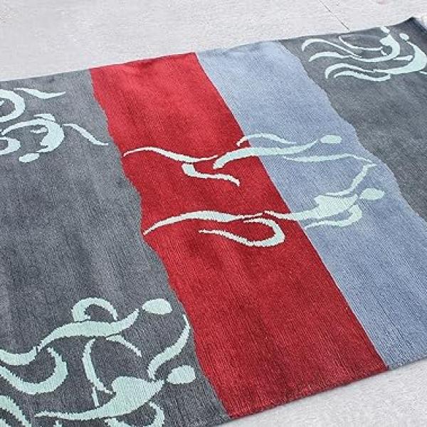 RSG4712 Gorgeous Modern Design Hand Made Tibetan Woolen Area Rug 4.7 Ft X 6.7 Ft Made in Nepal