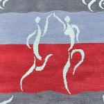 RSG4712 Gorgeous Modern Design Hand Made Tibetan Woolen Area Rug 4.7 Ft X 6.7 Ft Made in Nepal