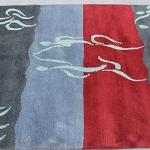 RSG4712 Gorgeous Modern Design Hand Made Tibetan Woolen Area Rug 4.7 Ft X 6.7 Ft Made in Nepal