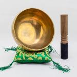 6-Inch Handmade Tibetan Singing Bowl Best use for Meditation, Sound Healing, Cleansing, Mindfulness & Relaxation ~ Cushion & Sueded Leather wooden Mallet included