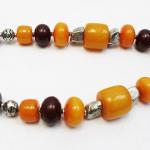 F666 Ethnic Huge Colorful Beads Tibetan Gypsy Necklace Hand Crafted in Nepal