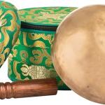 6-Inch Premium Grade Tibetan Singing Bowl for Mindfulness, & Sound Therapy ~ Fits perfectly in Palm, Comes with Mallet, Cushion & Carrying Case ~ Handmade in Nepal