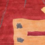 R17546 Gorgeous Dancing Design Hand Made Tibetan Woolen Area Rug 6 Ft X 9 Ft Made in Nepal