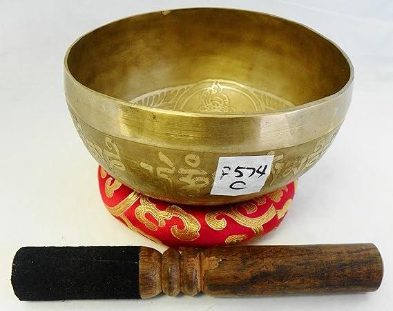 F574 6" Energetic Root 'C#' Chakra Healing Hand Hammered Tibetan Singing Bowl Made in Nepal10