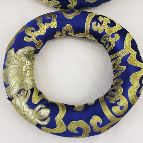 F773 Silk Brocade Ring Cushion Pillow for Tibetan Singing Bowl Hand Made in Nepal