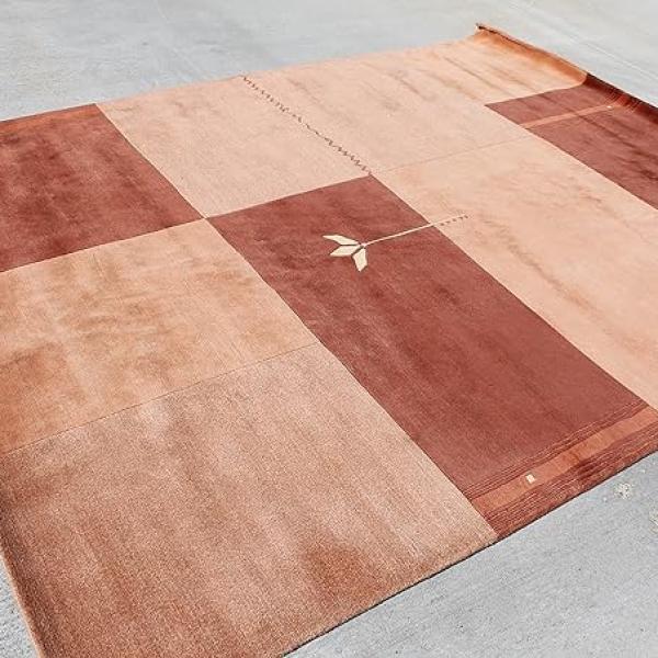 Thamel Mart R10383 Contemporary Woolen Hand Crafted Tibetan Area Rug 8' X 10' Made in Nepal