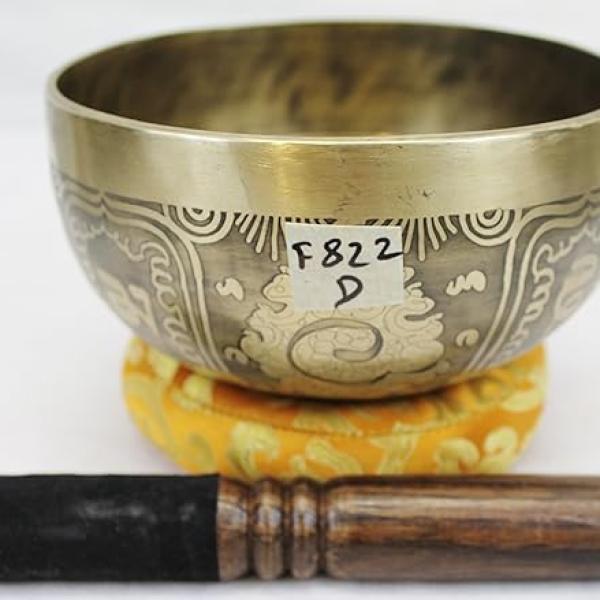 F434/F822 6" Energetic Sacral 'D' Chakra Healing Hand Hammered Tibetan Singing Bowl Made in Nepal