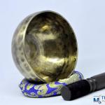 5-Inch Tibetan Handmade Singing Bowl Set ~ Palm Size, best beginner Sound Healer ~ Mallet and cushion included handmade Nepal