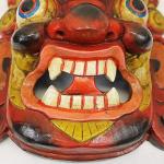 thamelmartUSA F1079-T473 Hand Crafted Wooden Mask of Hindu God Bhairab Wall Hanging Made in Nepal