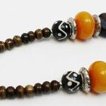 F668 Huge Colorful Beads Tibetan Gypsy Necklase Hand Crafted in Nepal