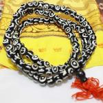 F718 Handmade Tibetan Bone Beads 108 Japa Mala for Meditation, Yoga 7-8mm Beads