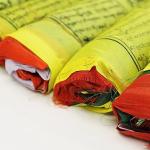 F647 Very Colorful Tibetan Prayer Flag Large 5 Rolls Pkt Hand Crafted in Nepal