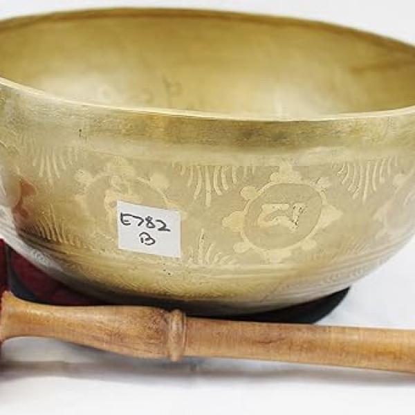 EE782 10.25" Energetic Crown 'B' Chakra Healing Tibetan Singing Bowl Made in Nepal