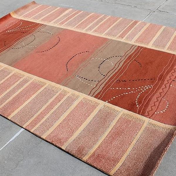 Thamel Mart R77740 6' x 9' Gorgeous Handmade Tibetan Woolen Area Rug Made in Nepal