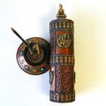 F695 Stunning Tibetan Cylinder Style Incense Burner Hand Crafted in Nepal