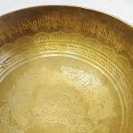 J721 8" Energetic Solar 'E'' Chakra Healing Hand Hammered Tibetan Singing Bowl Made in Nepal