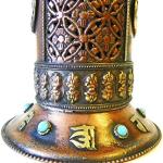 F695 Stunning Tibetan Cylinder Style Incense Burner Hand Crafted in Nepal