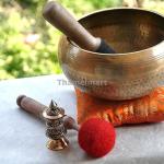 6.5 Inch Relaxing Yoga Meditation Om Peace Singing Bowl/Cushion/Rosewood Mallet/drum stick and free cushion