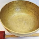 J624 10.0" Energetic Third Eye 'A' Chakra Healing Hand Hammered Tibetan Singing Bowl Made in Nepal