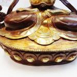 thamelmartUSA F649 Exclusive Gold Plated Copper Statue of Manjushree 13" Tall, Made in Nepal