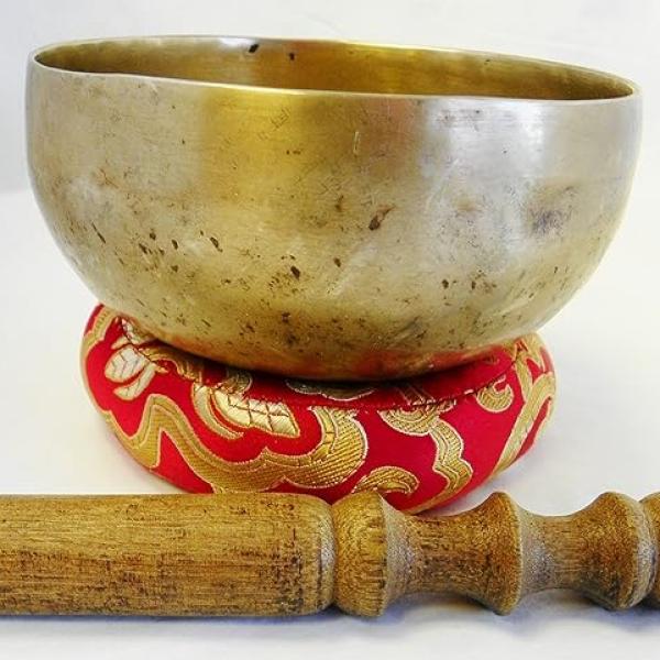 F252 5" Palm Size Energetic Root 'C#' Chakra Healing Tibetan Singing Bowl Made in Nepal