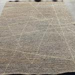 Thamel Mart RST551 One of a Kind Mixed Black Wool/Hemp Tibetan Area Rug 5.7' X 7.8' Handmade in Nepal