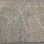 Thamel Mart RST551 One of a Kind Mixed Black Wool/Hemp Tibetan Area Rug 5.7' X 7.8' Handmade in Nepal