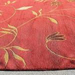 Thamel Mart R3868 Gorgeous Floral Design Hand Made Tibetan Woolen Area Rug 5 Ft X 8 Ft Made in Nepal