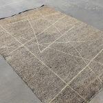 Thamel Mart RST551 One of a Kind Mixed Black Wool/Hemp Tibetan Area Rug 5.7' X 7.8' Handmade in Nepal