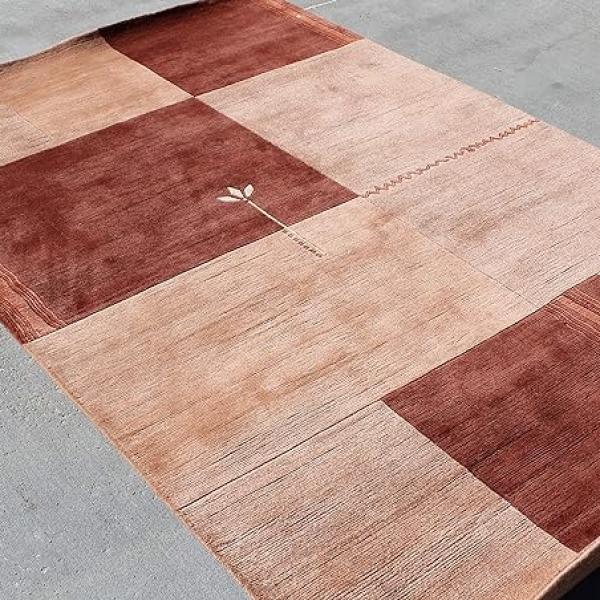 Thamel Mart R10391 Gorgeous Custom Made Hand Knotted Tibetan Woolen Area Rug 5 Feet X 8 Feet Made in Nepal