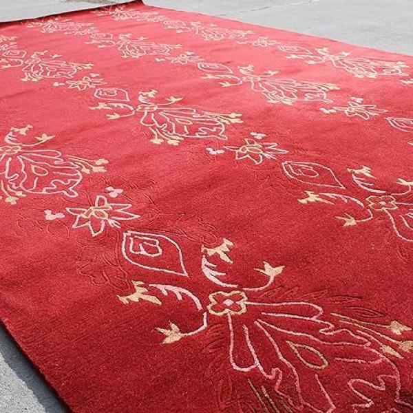 Thamel Mart R1150-R1338 Gorgeous Color Hand Made Tibetan Wool and Silk Area Rug 6' X 9' Handmade in Nepal