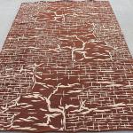 Thamel Mart R637 Gorgeous Chocolate Brown Color Tibetan Woolen Area Rug 5 Ft X 8 Ft Handmade in Nepal