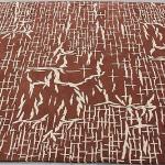 Thamel Mart R637 Gorgeous Chocolate Brown Color Tibetan Woolen Area Rug 5 Ft X 8 Ft Handmade in Nepal