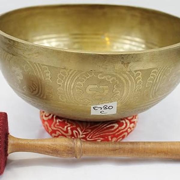 EE780 9.5" Energetic Root 'C' Chakra Healing Hammered Tibetan Singing Bowl Handmade in Nepal