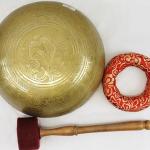 EE780 9.5" Energetic Root 'C' Chakra Healing Hammered Tibetan Singing Bowl Handmade in Nepal