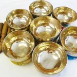 F263 All Chakra (7) Sets of Palm Size 5" Chakra Healing Tibetan Singing Bowl Made in Nepal
