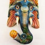 Thamel Mart USA F1066 Huge Hand Crafted Wooden Mask of Lord Ganesha Decorative Wall Hanging Made in Nepal