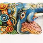 Thamel Mart USA F1066 Huge Hand Crafted Wooden Mask of Lord Ganesha Decorative Wall Hanging Made in Nepal