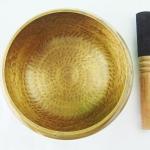 3.75 Inch Meditation Om Mani Padme Hum Peace Wooden Striker, Om Tingsha Cymbals & Cushion