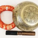 F859 7" Energetic Root 'C#" Chakra Healing Hand Hammered Tibetan Singing Bowl Made in Nepal