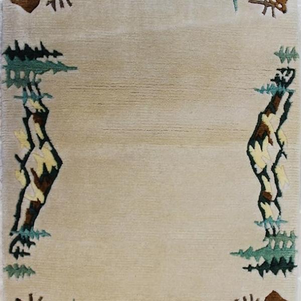 Thamel Mart M22 Exclusive Handmade Woolen Tibetan Meditation Rug 2 Feet X 3 Feet Made in Nepal