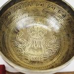 F832 8" Energetic Throat 'G#' Chakra Healing Hand Hammered Tibetan Singing Bowl Made in Nepal