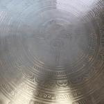 F618 21.75" Very Artistic Tibetan Monastery Temple Disc Gong Hand Made in Nepal