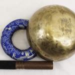 J837 6" Wide Energetic Third Eye 'A#' Chakra Healing Tibetan Singing Bowl Made in Nepal