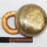 J833 6" Wide Energetic Sacral 'D#' Chakra Healing Tibetan Singing Bowl Made in Nepal