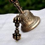 Tibetan Buddhist Meditation Bell and Dorje Set - Bell of Enlightenment from Nepal 7 Inches
