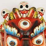 Thamel Mart F1065 Huge Hand Crafted Wooden Mask of Hindu God 'Bhairab' Decorative Wall Hanging Made in Nepal